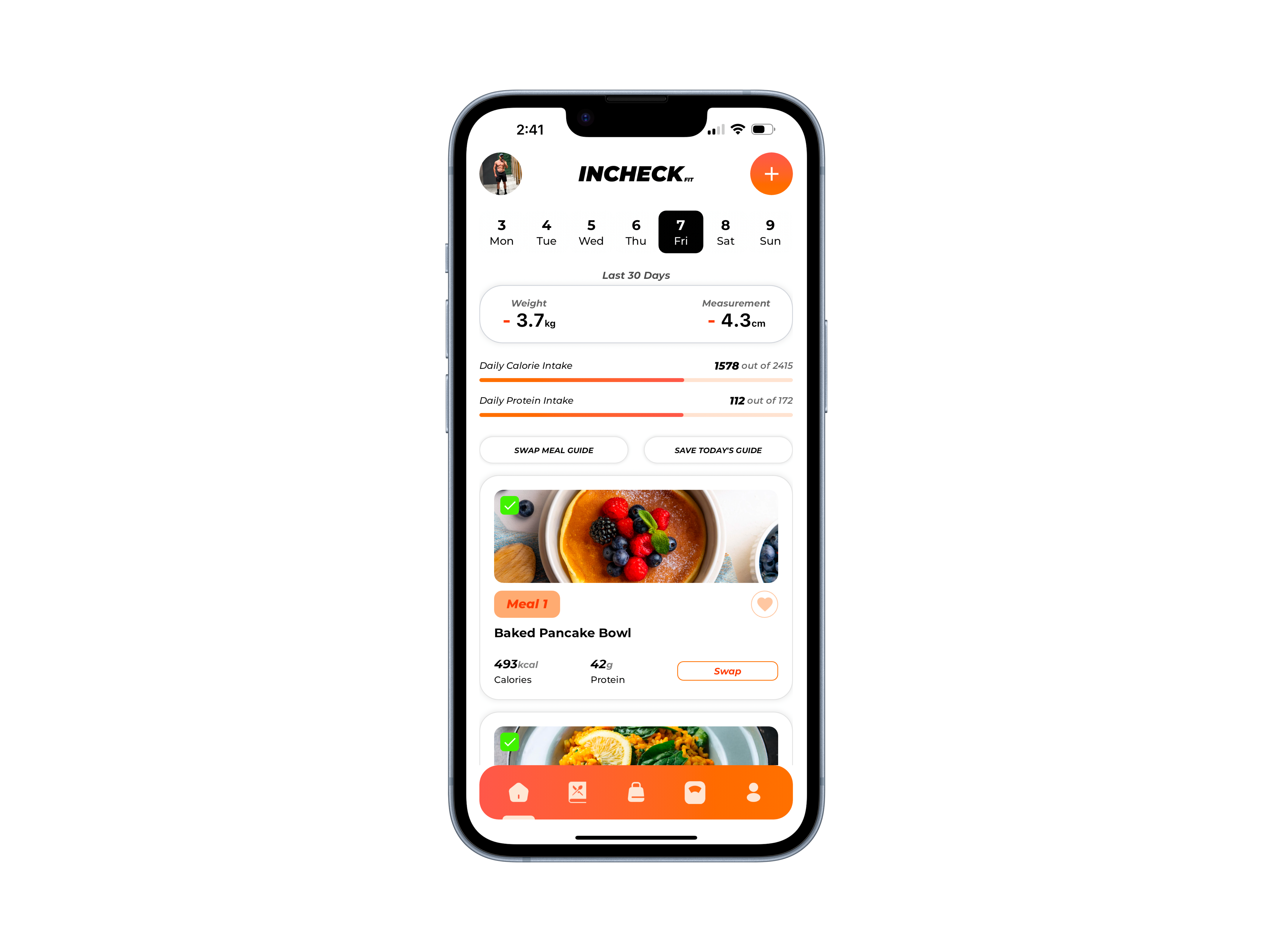 Meal plan dashboard