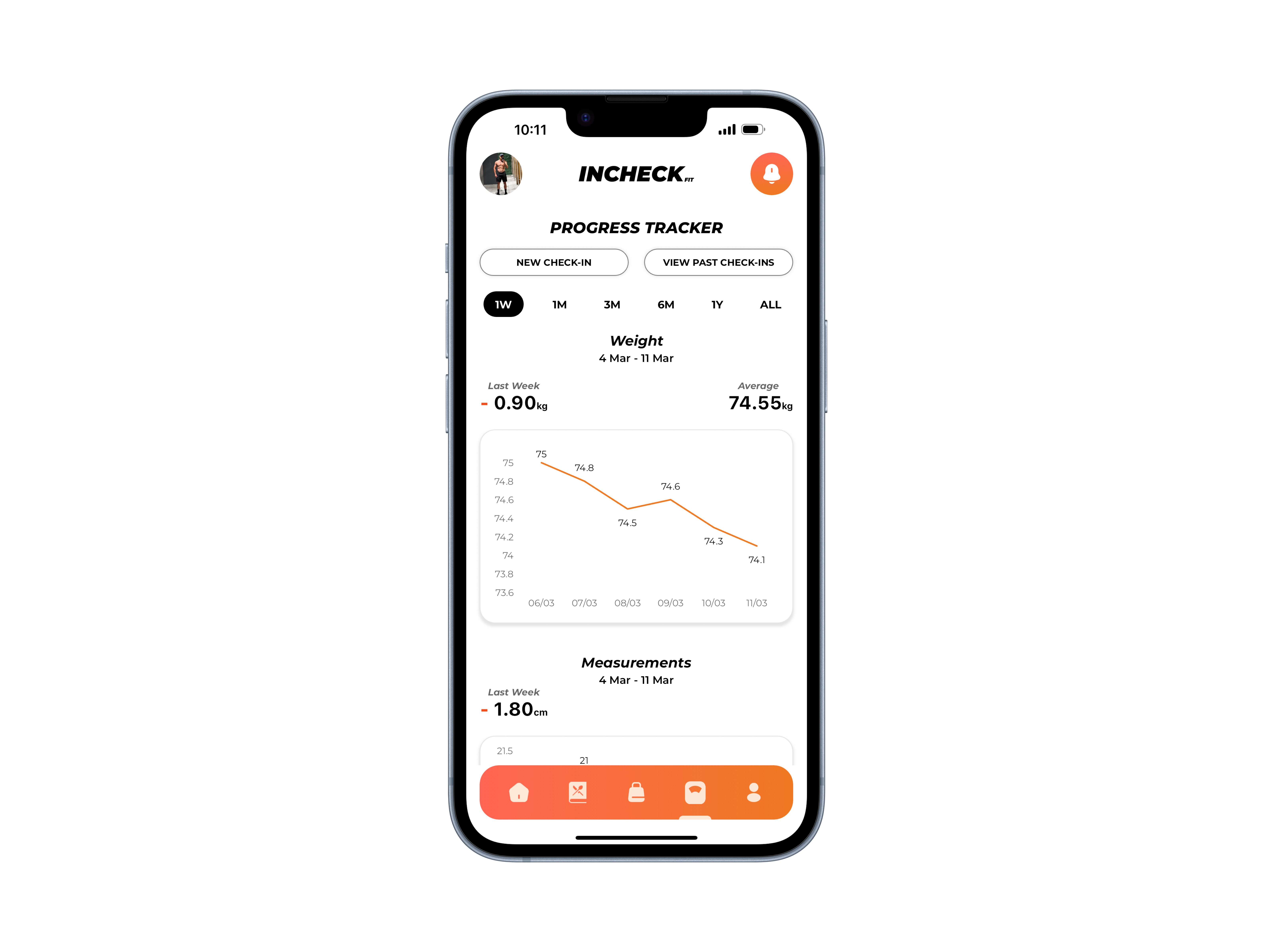 Progress tracker screen