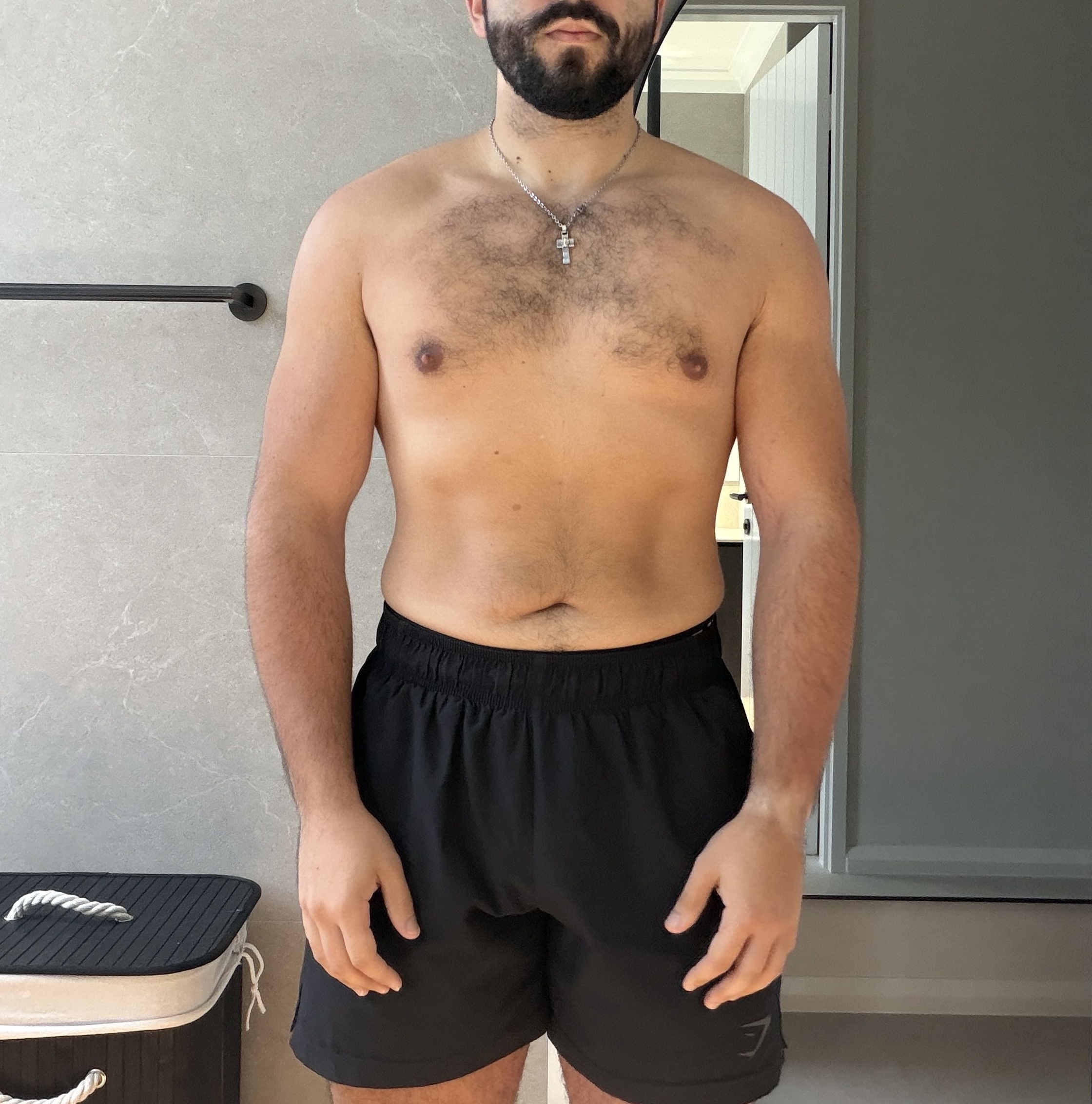 Sam after, 31kg transformation